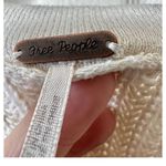 Free People cream V neck long sleeve oversized sweater Photo 4