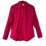 Gap  Women's Boyfriend Fit Button Down Long Sleeve Shirt 100% Linen Fuchsia NWT Photo 1