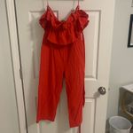 Red Ruffle Jumpsuit Size M Photo 1