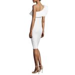 Chiara Boni  Elisse One-Shoulder Ruffle Sheath Cocktail Dress Size‎ 2 Photo 1