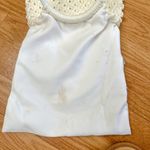 Handmade Vintage Crochet Handbag White with Circle Acrylic Handle Boho Purse Photo 4