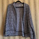 Laura Ashley  Women Size 2X Black and White Top Coat Jacket Lightweight Photo 0