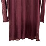 Nicki Minaj Women's 3X Burgundy Long Sleeve Mock Neck Slip Dress Sheer Overlay Photo 11