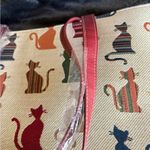 Cat print tapestry tote signare Red Photo 5