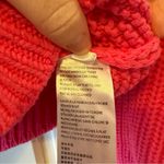 Free People Dream Cable Knit Sweater in Hibiscus Highlight Pink Size Small Photo 6
