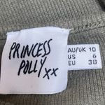 Princess Polly Green Ribbed Knit Sleeveless Cami Camisole Tank Crop Top Size 6 Photo 2