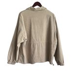 Le lis ‎ Women Top M Beige Collared 1/4 Zip Popover Corduroy Shacket Gorpcore Photo 2