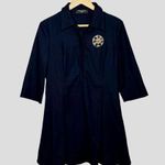 Few Moda Shirt Dress Embellished Jewel Button Down 3/4 Sleeve Navy Women Size XL Photo 3