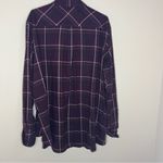 Paige  Joss Oversized Plaid long sleeve button up shirt maroon women’s size large Photo 11