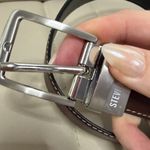 Steve Madden  Brown and Black Leather Belt Minimalist 30-32 Photo 4