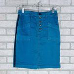 Anthropologie Pilcro Chino Pencil Skirt in Sky Blue Size 2 Photo 3