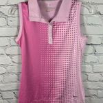 Nike Women’s Sleeveless Polo Shirt Tour Performance Dri-Fit Pink & Polka Dots XS Photo 0