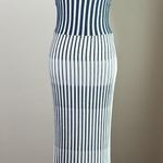 ZARA  Limited Edition Dress Italian Yard Stretch Knit Stripe Blue White Size M Photo 12