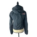 Hollister California Y2K Juniors All Weather Hooded Full Zip Blue Coat Large Photo 2