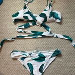 apparel Fresh Leaves Printing Cross Padding Bikini Set Photo 0