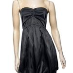 Myne Women’s Size M Black Double Silk Hem Strapless Mini Party Cocktail Dress Photo 1