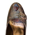 Franco Sarto Brown/Bronze Leather with snakeskin pattern pumps with peep toe 8M Photo 5
