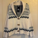 Frye NWT women’s Jacquard cardigan sweater sz L Photo 0
