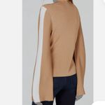 INC Weighted Rayon Bell sleeve top with shimmer fabric Tan Photo 1