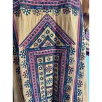 Intropia Boho Embroidered Tunic Dress Mustard Yellow Sz 38 Ethnic Folk Style Size M Photo 2