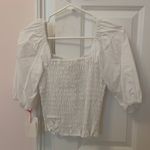 Nordstrom Open Edit (bought at ) white puff sleeve top in a size S! Photo 1