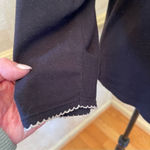 Women’s jersey top spandex embroidered front black 3/4 sleeve Sz XL Photo 4