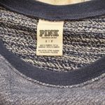 PINK - Victoria's Secret Pink by Victoria's Secret women's small blue Denim-look sweatshirt Photo 1