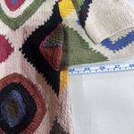 Vintage Knitting Needles Knit Sweater Embellished Geometric Sweater Wacky Sz L Tan Size L Photo 8