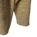 Needles & Yarn Crochet Flower Hand Knit Sage Green Tan Sweater Size Medium Photo 1