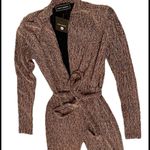 Jainmy Martinez NWT Brown Metallic Deep V-Neck Photo 3