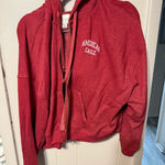 American Eagle  Cropped Red Hoodie Photo 0
