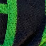 Chris & Carol Open Knit Dolman Short Sleeve Green Stripe Sweater Navy Blue S Photo 8