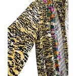 SALONI TYRA Silk DRESS TIGER ROSETTE Floral Animal Print Swing Mini Size 2 $550 Yellow Photo 5