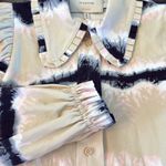 Munthe Tresco Tie Dye Button Down Shirt Sand Navy Pink Women’s Size 2 Blue Photo 9