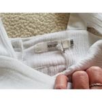 70F/21C Womens White Textured Ruffle Sleeve Casual Mini Dress M Size M Photo 6