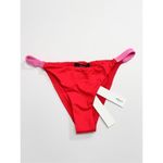 AQUA  Bikini Bottom Swimwear Red Pink Beachwear Size Extra Small NEW Photo 2