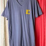 Pressbox ETSU Blue V-Neck Shirt with Yellow Logo Photo 0