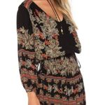Free People Revolve Moonlight Drive Dress S  Black Smock Long Sleeve Tassel Boho Photo 0