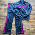 Nike  The Athletic Dept Womens Y2K Tracksuit Navy/Purple Activewear Set Sz M/L Photo 0