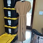 Carly Jean Los Angeles NWOT  CJLA Tan V-Neck Crop Jumpsuit with Belt Size XL Photo 10