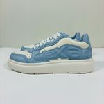 Alexander Wang  Puff Pebble Leather Logo Low Top Sneakers Blue White EU 39 NEW Photo 2