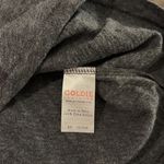 Goldie Charcoal Gray Metallic Tipped Ringer Tee Sz L Photo 3