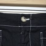 Maeve Anthropologie The Colette Wide Leg Black Crop Pants Contrast Stitch Sz 16W Photo 5