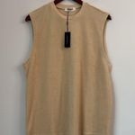 4th & RECKLESS Camel Beige TERRY TOWELLING HIGH WAISTED mini shorts set sz 6 Photo 1