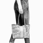 Calvin Klein Suri Monogram Tote Bag with Wristlet, Black Multi, New with Tag Photo 3