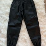 ZARA  Faux Leather Joggers Black Photo 4