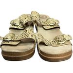 Dansko  Sophie Wedge Sandals 11-11.5 Beige Snakeskin Leather Slip On Clogs Shoes Photo 4