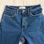 Abercrombie & Fitch High Rise Vintage Straight Jean in Dark Wash Photo 8