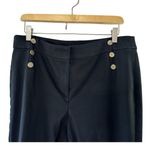 Ann Taylor LOFT Black High Waist Curvy Skinny Sailor Band Button Detail Pants 12 Photo 1