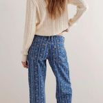 Free People Tennessee Low Rise Boyfriend Jeans Size 32 Bohemian Floral Retro 70s Photo 5